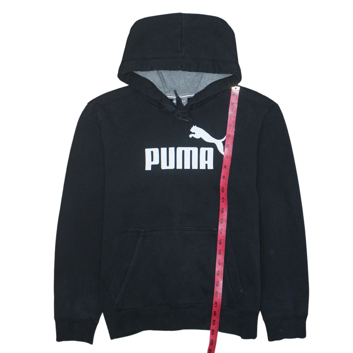Mens UK Size S PUMA Black Pullover Hoodie