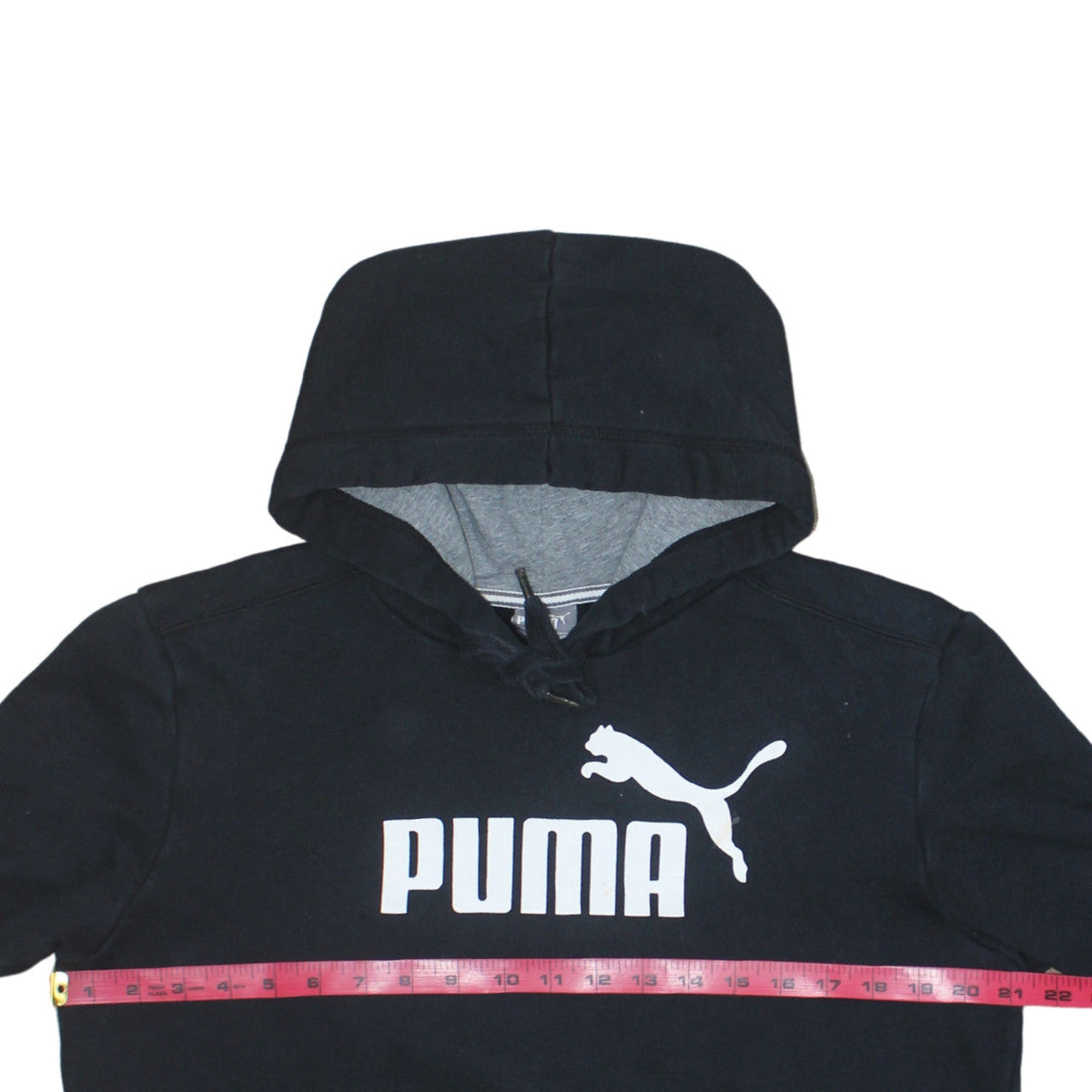 Mens UK Size S PUMA Black Pullover Hoodie
