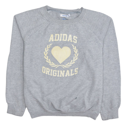 Womens UK Size 12 adidas Grey Pullover Sweatshirt