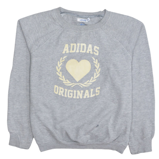 Womens UK Size 12 adidas Grey Pullover Sweatshirt