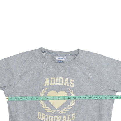 Womens UK Size 12 adidas Grey Pullover Sweatshirt