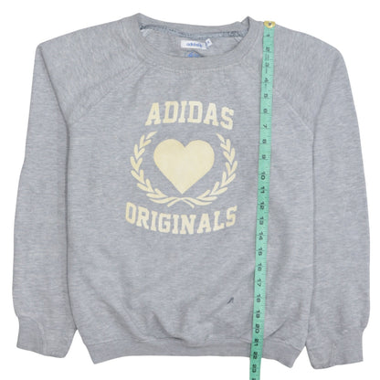 Womens UK Size 12 adidas Grey Pullover Sweatshirt