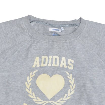 Womens UK Size 12 adidas Grey Pullover Sweatshirt