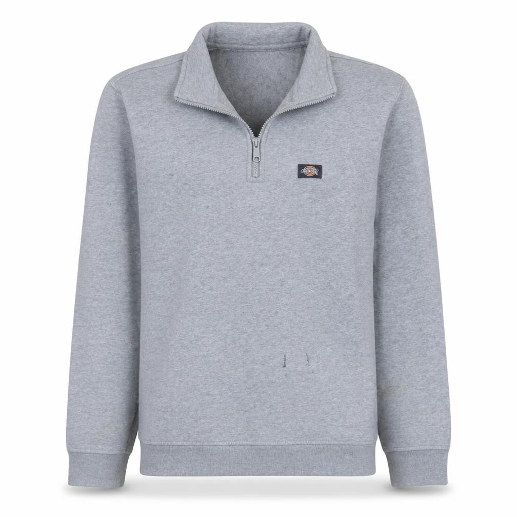 Mens UK Size L Dickies Grey 1/4 Zip Sweatshirt
