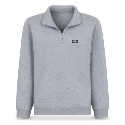 Mens UK Size L Dickies Grey 1/4 Zip Sweatshirt
