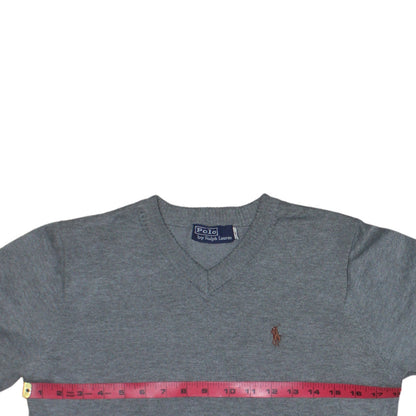 Mens UK Size S Polo Ralph Lauren Grey Pullover Sweatshirt