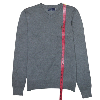 Mens UK Size S Polo Ralph Lauren Grey Pullover Sweatshirt