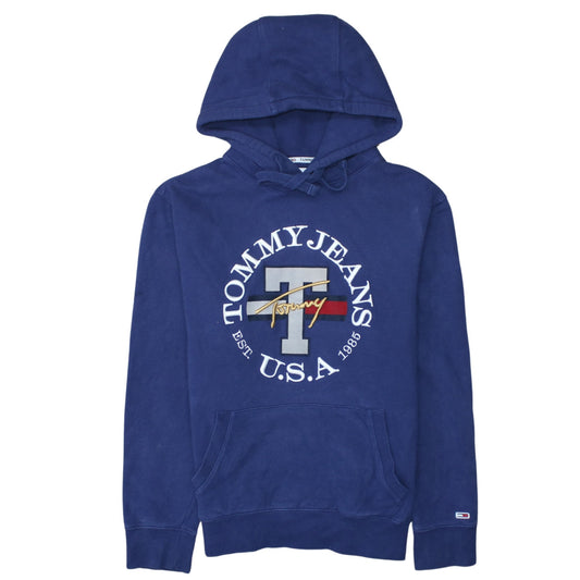 Mens UK Size S Tommy Jeans Blue Pullover Hoodie
