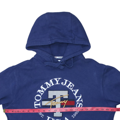 Mens UK Size S Tommy Jeans Blue Pullover Hoodie