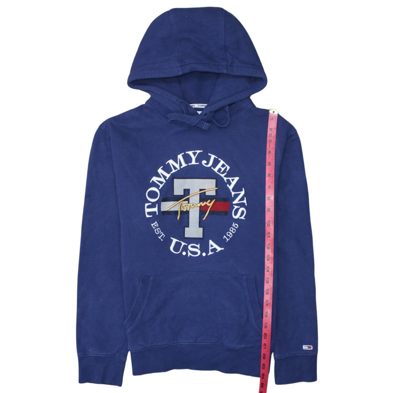 Mens UK Size S Tommy Jeans Blue Pullover Hoodie