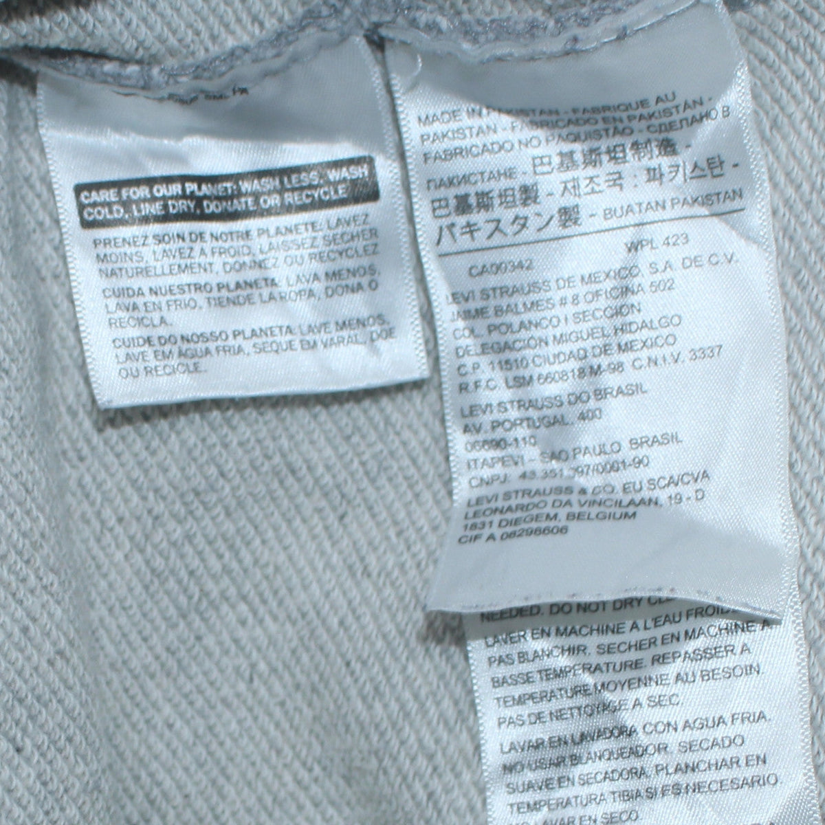 Mens UK Size S Levi's Grey Pullover Hoodie
