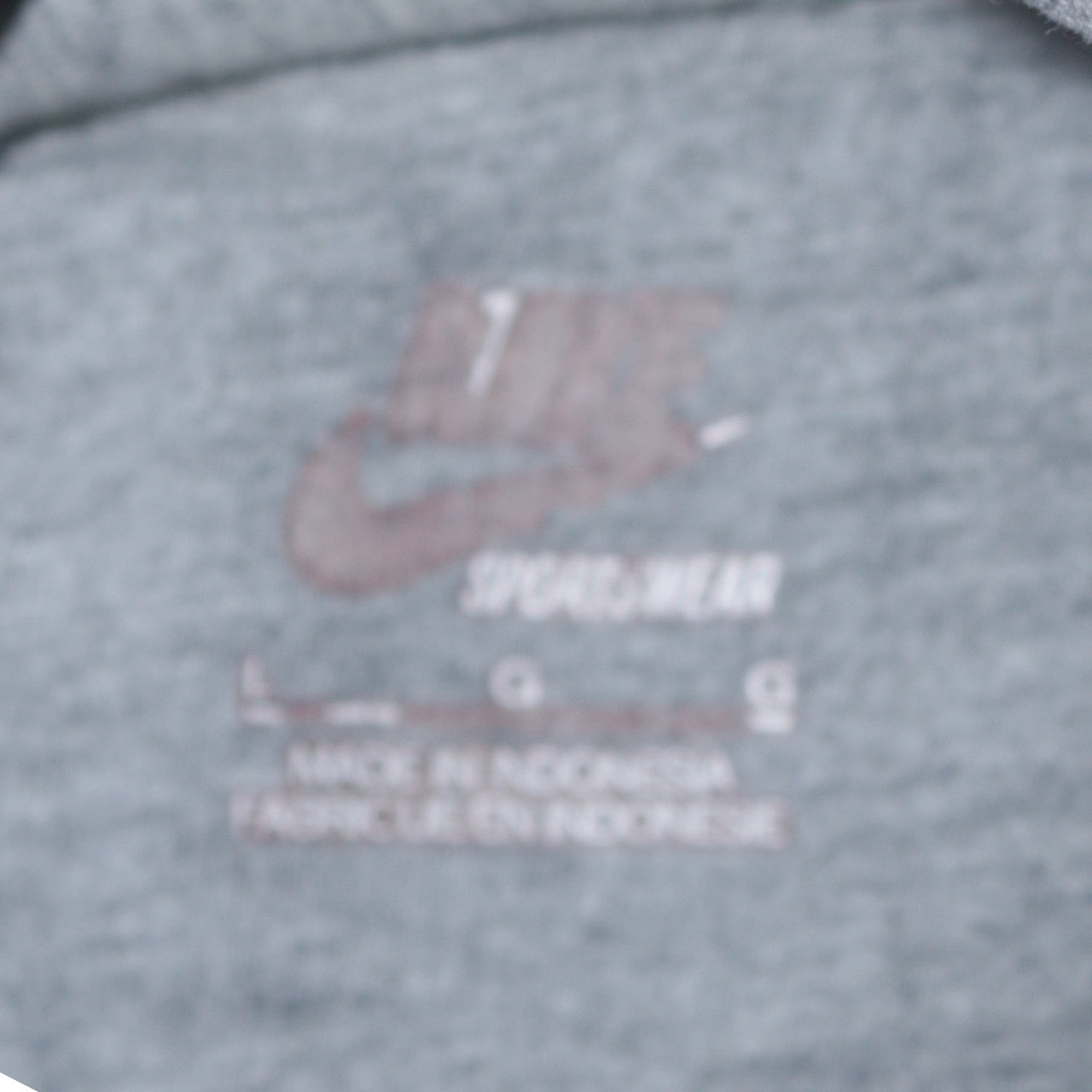 Mens UK Size L Nike Grey Pullover Hoodie