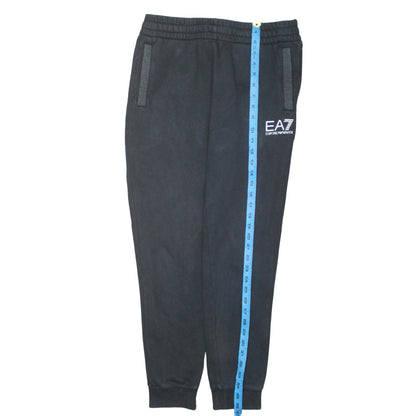 Mens UK Size M Emporio Armani Regular Fit Jogger Black Trousers