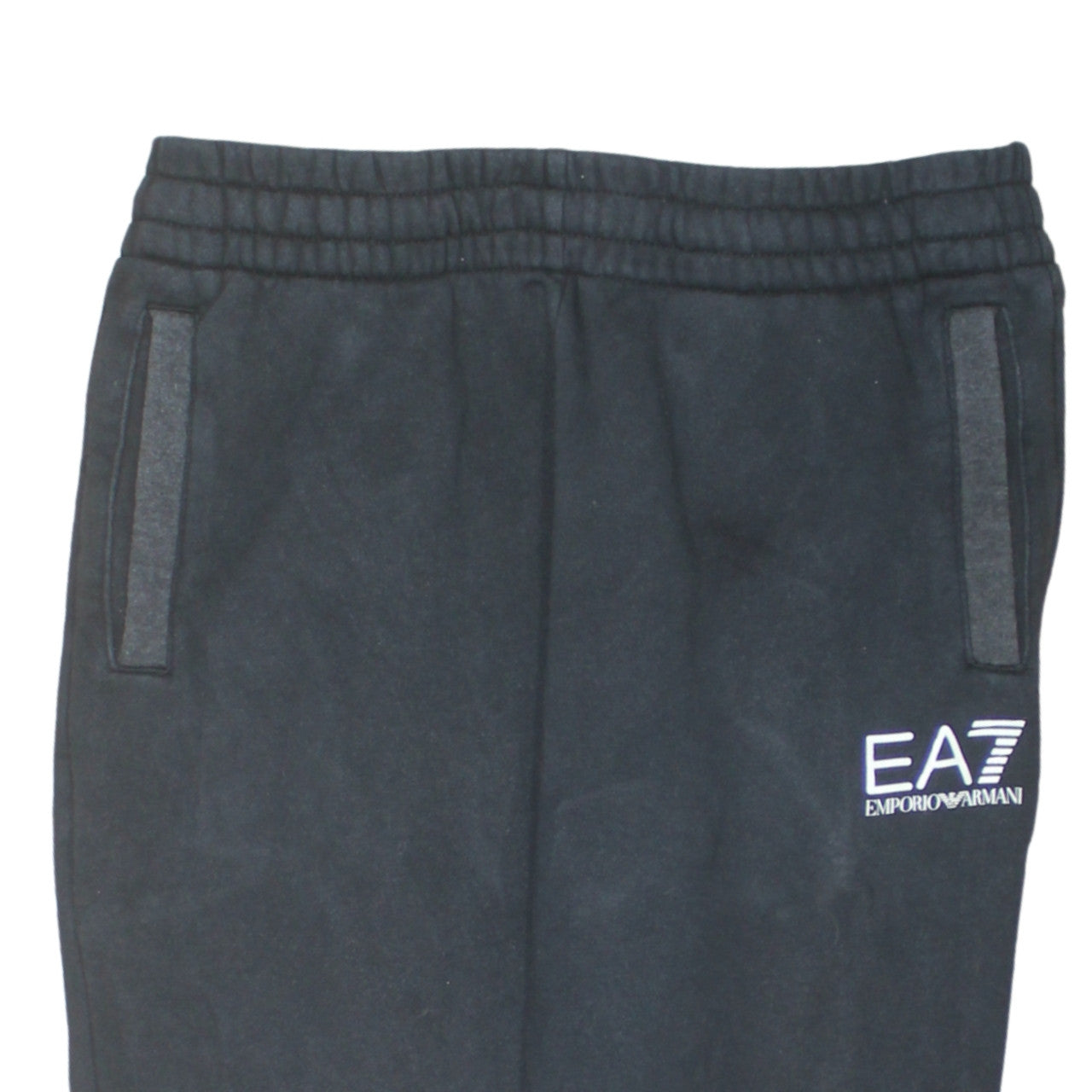 Mens UK Size M Emporio Armani Regular Fit Jogger Black Trousers