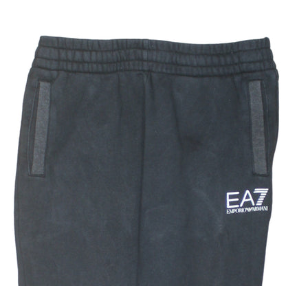 Mens UK Size M Emporio Armani Regular Fit Jogger Black Trousers