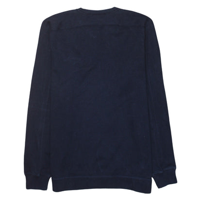 Lacoste Men's Blue Cotton Crew Neck Jumper Size L Classic Knit