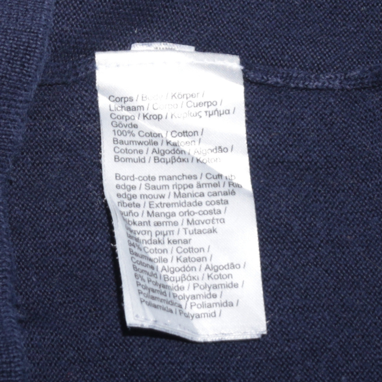 Lacoste Men's Blue Cotton Crew Neck Jumper Size L Classic Knit