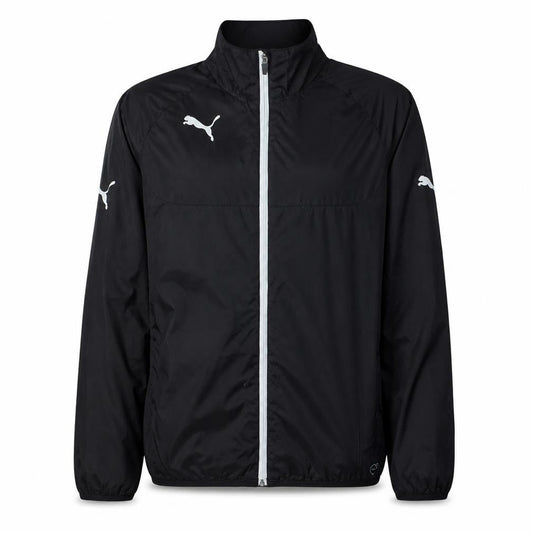 Front view of Puma women’s black 34 windbreaker water resistant sports jacket