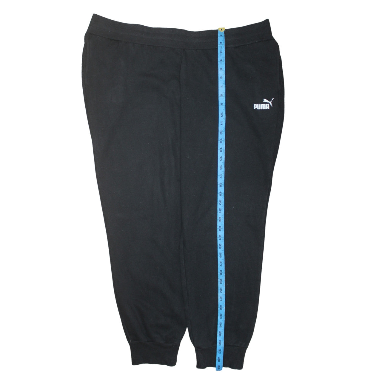 Mens UK Size M PUMA Regular Fit Jogger Black Trousers