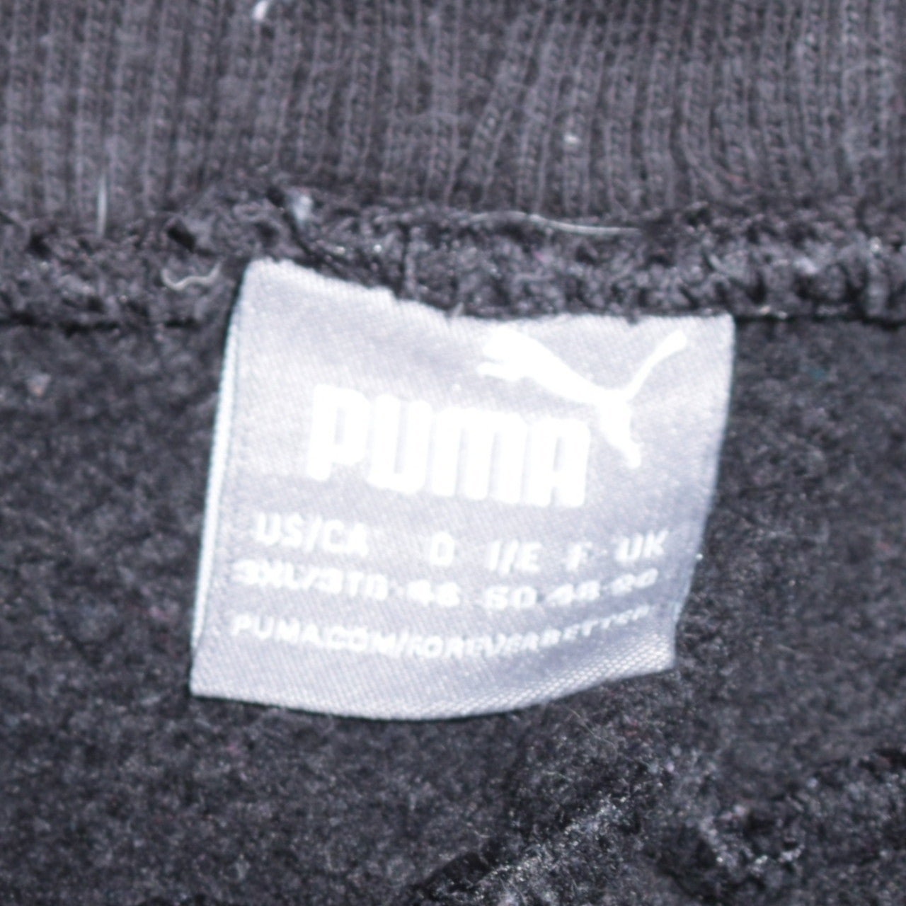 Mens UK Size M PUMA Regular Fit Jogger Black Trousers