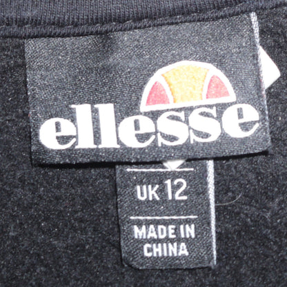 Womens UK Size 12 ellesse Black Pullover Hoodie
