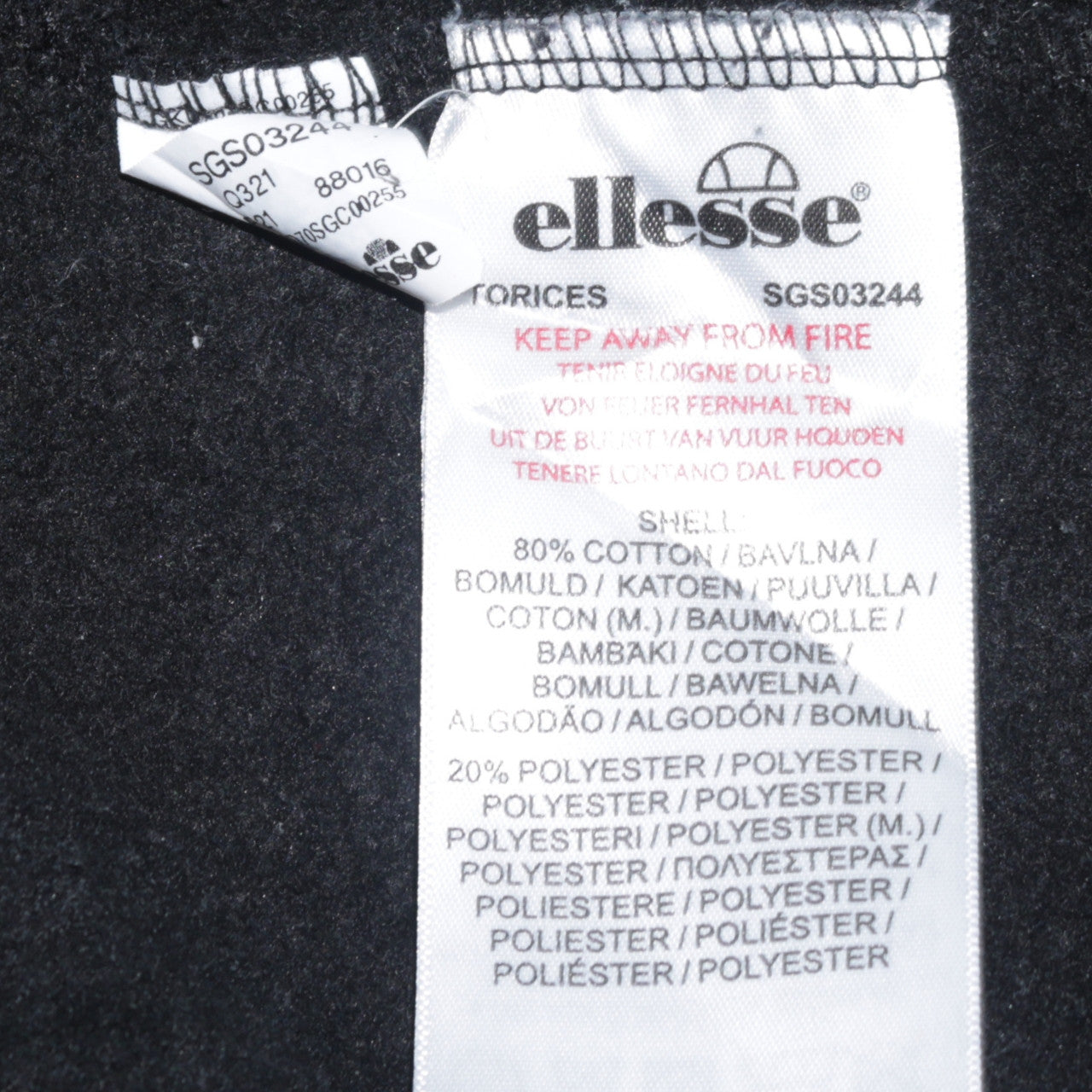Womens UK Size 12 ellesse Black Pullover Hoodie