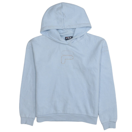 Womens UK Size S FILA Blue Pullover Hoodie