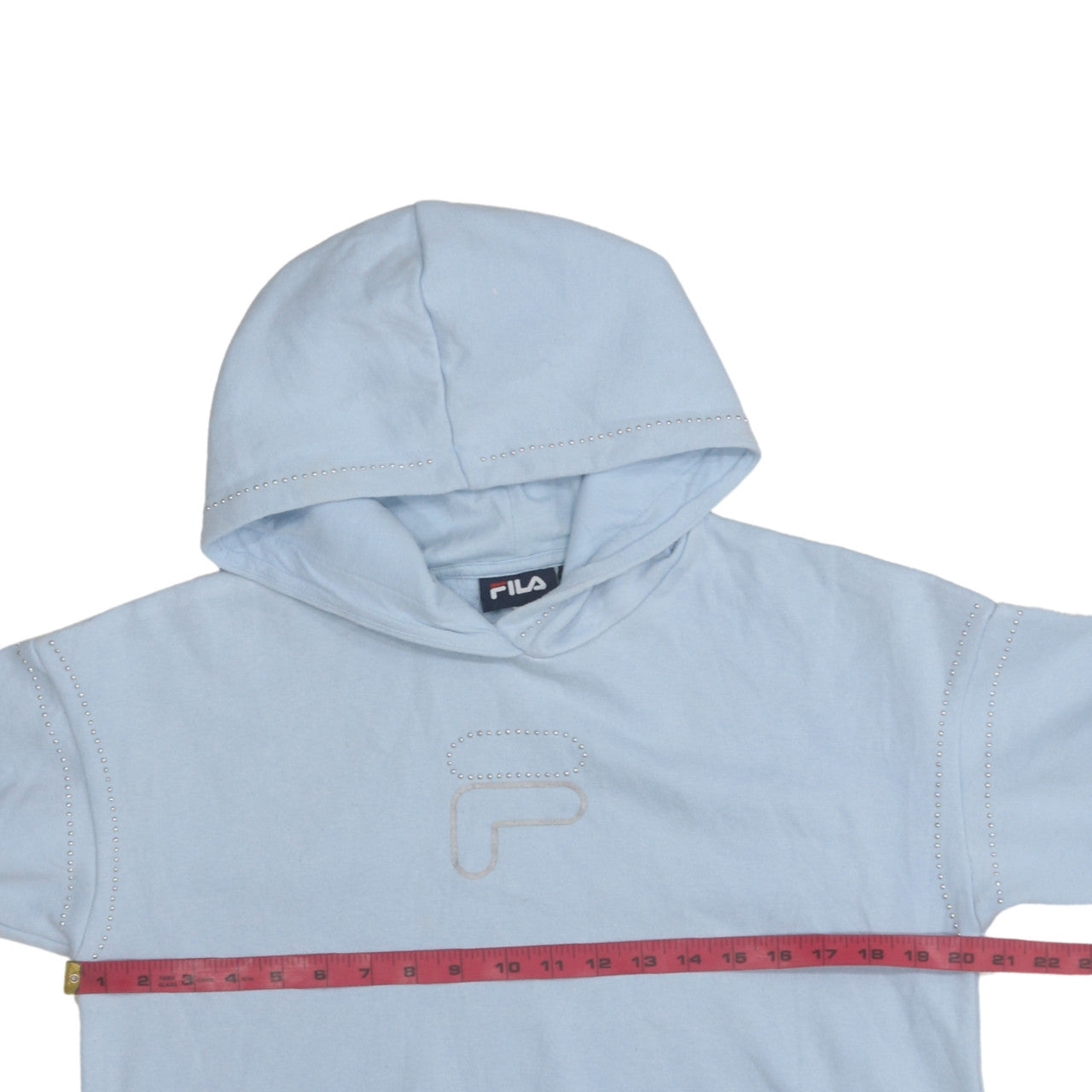 Womens UK Size S FILA Blue Pullover Hoodie