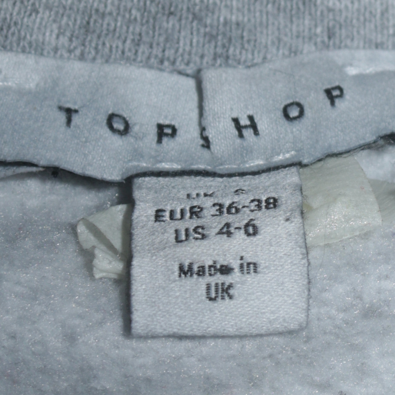 Womens UK Size S Topshop Grey Pullover Sweatshirt