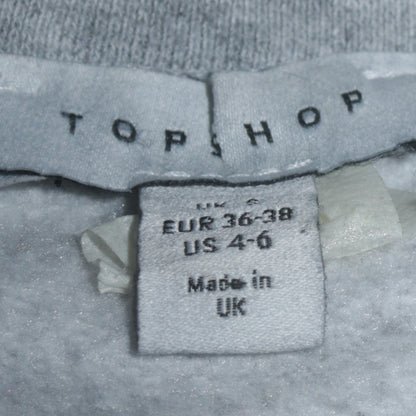 Womens UK Size S Topshop Grey Pullover Sweatshirt