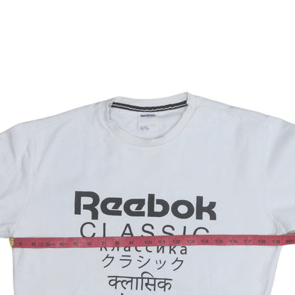 Unisex Adults UK Size XS Reebok White Pullover Sweatshirt