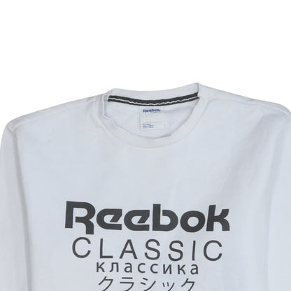 Unisex Adults UK Size XS Reebok White Pullover Sweatshirt