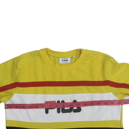 Mens UK Size S FILA Yellow Pullover Sweatshirt