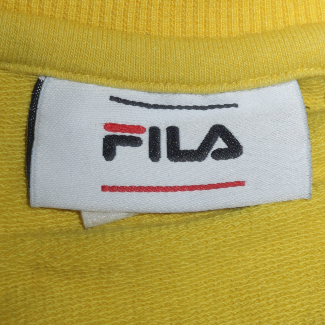 Mens UK Size S FILA Yellow Pullover Sweatshirt