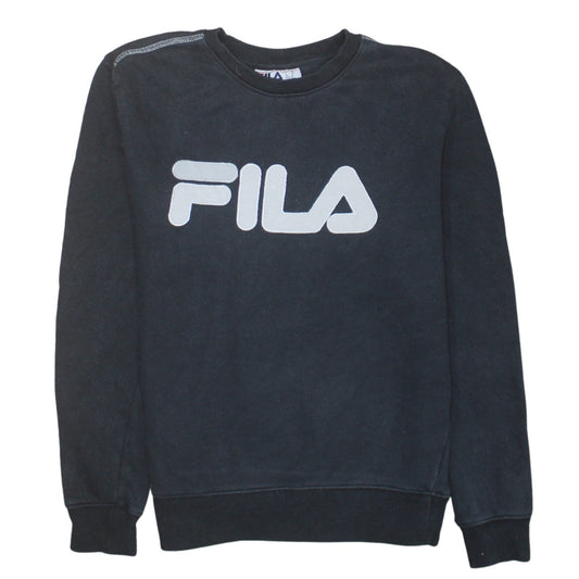 Mens UK Size M FILA Black Pullover Sweatshirt
