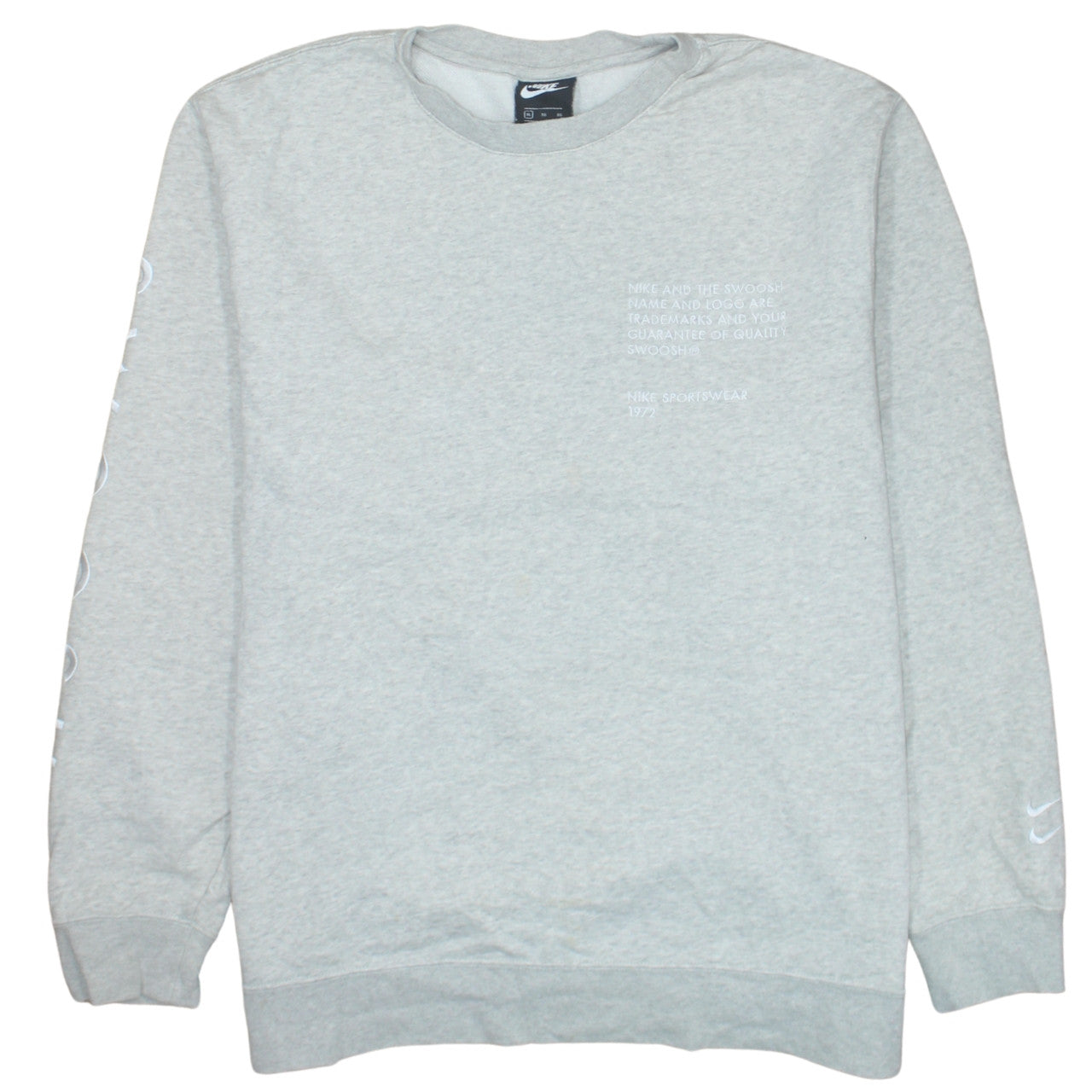 Mens UK Size XL Nike Grey Pullover Sweatshirt
