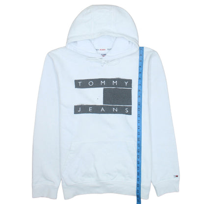 Mens UK Size L Tommy Jeans White Pullover Hoodie