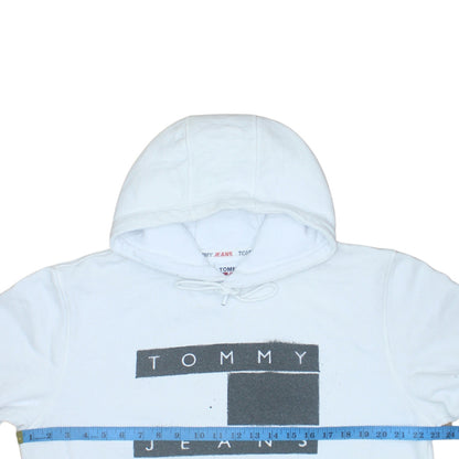 Mens UK Size L Tommy Jeans White Pullover Hoodie