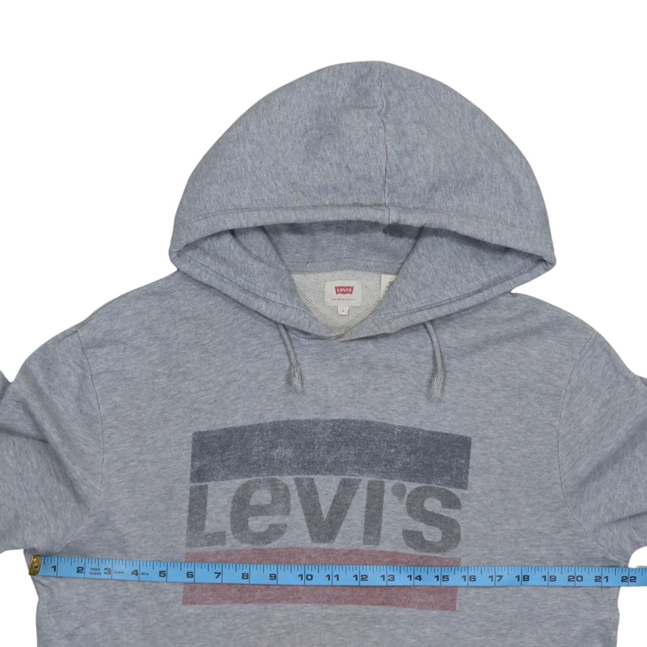 Mens UK Size L Levi's Grey Pullover Hoodie