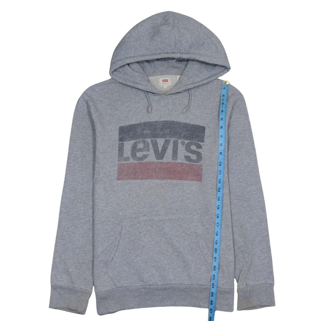 Mens UK Size L Levi's Grey Pullover Hoodie