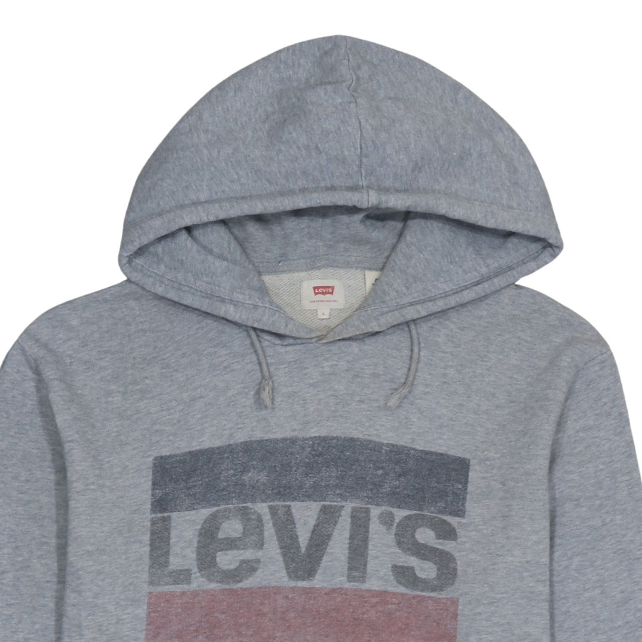 Mens UK Size L Levi's Grey Pullover Hoodie