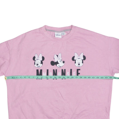 Womens UK Size L Disney Pink Pullover Sweatshirt