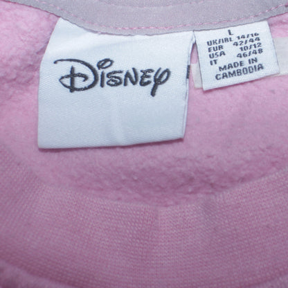 Womens UK Size L Disney Pink Pullover Sweatshirt