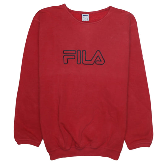 Mens UK Size S FILA Red Pullover Sweatshirt