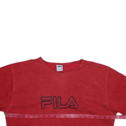 Mens UK Size S FILA Red Pullover Sweatshirt