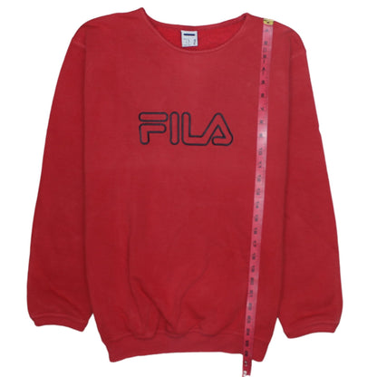 Mens UK Size S FILA Red Pullover Sweatshirt