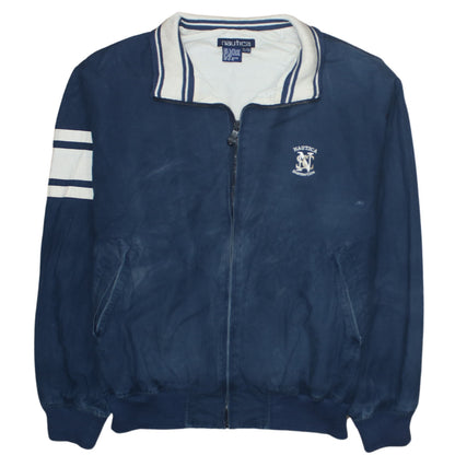 Mens UK Size L Nautica Blue Bomber Jacket