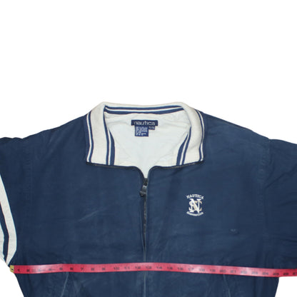 Mens UK Size L Nautica Blue Bomber Jacket