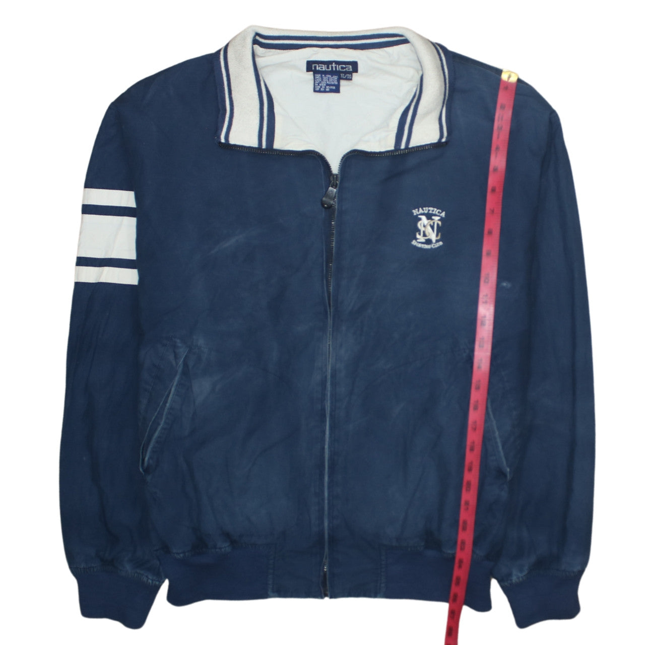 Mens UK Size L Nautica Blue Bomber Jacket