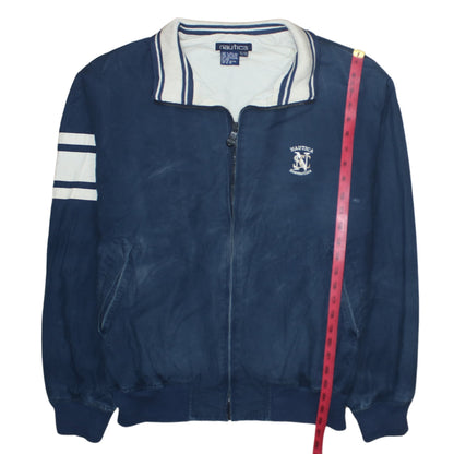 Mens UK Size L Nautica Blue Bomber Jacket